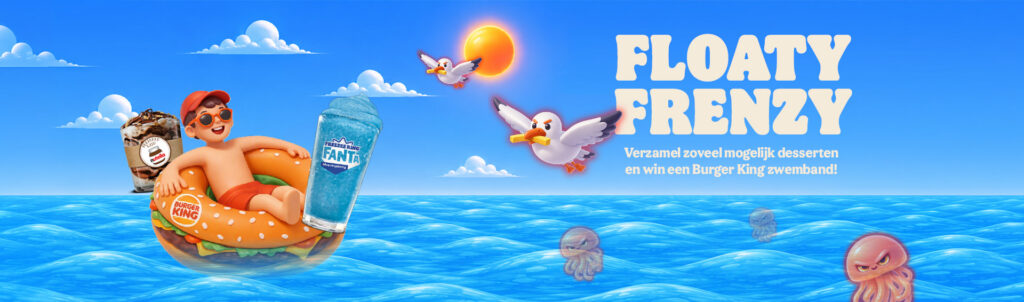 Floaty Frenzy banner - Wedstrijd Burger King